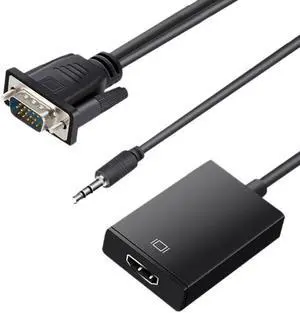 VGA To HDMI-compatible Converter Adapter Output 1080P HD with Audio VGA2HD TV AV To HDTV Video Cable Converter Adapter for TV PC