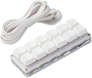 Programmable Keyboard 12Keys USB Macro Programming player Win For Game Drawing Media Keyboard Mechanical DIY Custimize