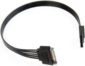 XT-XINTE 30CM SATA 15Pin Male to Female Power Extension Cable 20CM 1 to 2 HDD SSD Power Supply Cable SATA Power Cable for PC