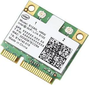Dual band 300Mbps Wireless Card For Intel Wifi 5100 512AN_HMW Mini PCI-e Wlan Network Card 2.4G/5Ghz 802.11 a/g/n For Laptop
