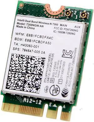 300Mbps Dual band Wireless Adapter For Intel Wireless-N 7260 7260NGW AN Wifi + Bluetooth 4.0 802.11n 2.4G/5Ghz Wlan Network card