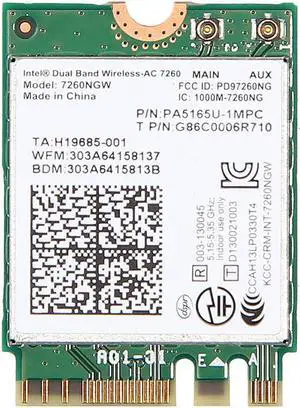 Dual band AC1200 Wlan For Intel 7260NGW Wireless-AC 7260 M.2 NGFF 2.4G/5Ghz 802.11ac 2x2 Wifi Bluetooth 4.0 Network Mini Card Dual band AC1200 Wlan For Intel 7260NGW Wireless-AC 7260 M.2 NGFF 2.4G/5Ghz 802.11ac 2x2 Wifi Bluetooth 4.0 Network Mini Card