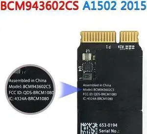 Original BCM943602CS A1398 WIFI Airport Card for Macbook Pro Retina A1502 WIFI Bluetooth 4.1 802.11ac 653-0194 2015 Year Original BCM943602CS A1398 WIFI Airport Card for Macbook Pro Retina A1502 WIFI Bluetooth 4.1 802.11ac 653-0194 2015 Year