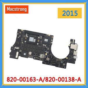 Original A1398 Motherboard 820-00163-A for Macbook Pro Retina 15" A1398 Logic Board 2015 2.2G/2.5G 16GB 820-00138-A