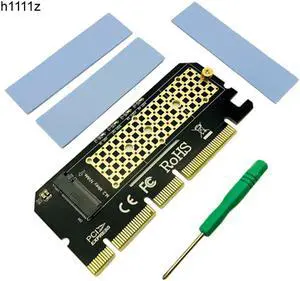 PCIE to M2 Adapter PCI Express PCI-E 3.0 X4 X8 X16 to M.2 NGFF M Key Connector M2 Nvme PCIE SSD Heatsink SSD Riser Card with LED