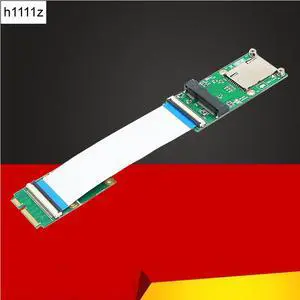Mini PCI-E to Mini PCIE / mSATA Flexible Extender Riser Cable with SIM Card Slot Bracket for WIFI/WWAN/WLAN module for mSATA SSD