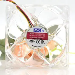 92mm 90mm LED Fan AVC 9225 9CM DC12V 0.5A DASF0925R2H 92X92X25mm Transparent Cooling Fan for Computer PC CPU Case
