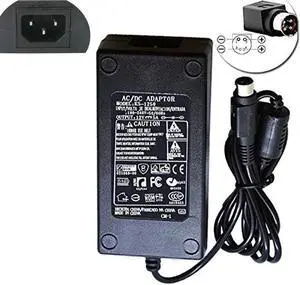 4-Pin 12V 5A AC Adapter Charger Power Supply Compatible For Sanyo CLT2054 LCD TV Monitor