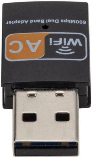 600Mbps USB Wifi Adapter Wireless Ethernet Network Card Ac Dual Band 2.4G / 5GHz USB Wifi Dongle Wifi Receiver 802.11Ac