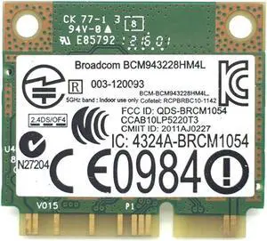 Dual Band 300Mbps BCM943228HMB 4.0 802.11a/b/g/n Wifi Wireless Card Half Mini PCI-E Notebook Wlan 2.4Ghz 5Ghz Adapter