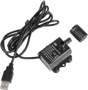 Decdeal Ultra-quiet USB Mini Brushless DC Water Pump DC5V 2.4W 250L/H Lift 2m Submersible Fountain Aquarium Circulating