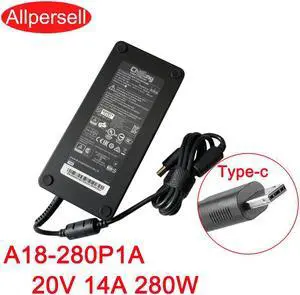 Laptop charger for MSI1 GE66 GE76 GP76 power cord adapter A18-280P1A 20V 14A 280W