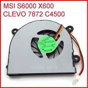 AB7205HX-GC1 (JAL50) DC5V 0.40A For CLEVO 7872 C4500 MSI S6000 X600 Laptop CPU Cooler Cooling  Fan