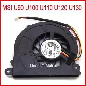 6010H05F PF3 DC5V 0.55A 3Pin For MSI U90 U100 U110 U120 U130 Laptop CPU Cooler Cooling Fan