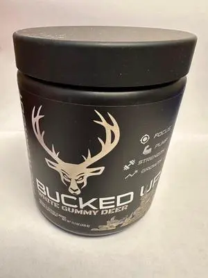BUCKED UP PRE-WORKOUT WHITE GUMMY DEER NEW 11.1 OZ 30 SERVINGS