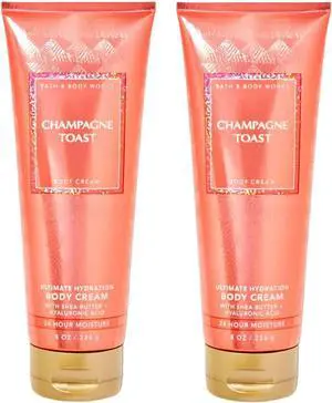 BATH & BODY WORKS CHAMPAGNE TOAST BODY CREAM 8 OZ 2 PACK NEW
