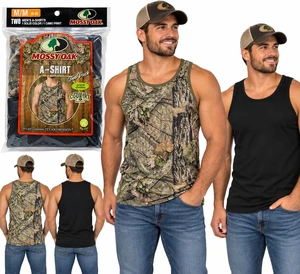 MOSSY OAK 2 PACK MEN'S A-SHIRT/TANK SIZE SMALL MOSSY OAK 2 PACK MEN'S A-SHIRT/TANK SIZE SMALL