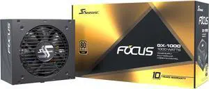 Seasonic FOCUS GX-1000, 1000W 80+ Gold, Full-Modular, Fan Control in Fanless, Silent, and Cooling Mode, 10 Year Warranty, Perfect Power Supply for Gaming and Various Application, SSR-1000FX.