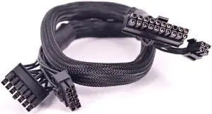 14pin + 10Pin to 24 Pin ATX Power Supply Cable 20+4 Pin PSU Motherboard Sleeve for Corsair HX1200i HX1000i HX850i HX750i