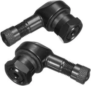 Acaigel Black Motorcycle 90 Degree Rim Wheel Tire Valve Stems CNC Aluminum New 2x 11.3mm
