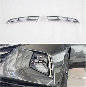 Acaigel 2Pcs / Set Chrome ABS Front Fog Light Cover Bumper Trims For Hyundai Tucson 2021