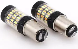 Yassdwbn 2x Switchback LED Turn Signal Lights 60SMD High Power Super Bright Bulb