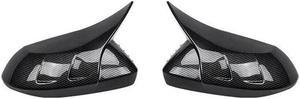 Acaigel 2x Carbon Fiber Look ABS Rearview Mirror Cover Trim For Toyota Corolla Hatchback