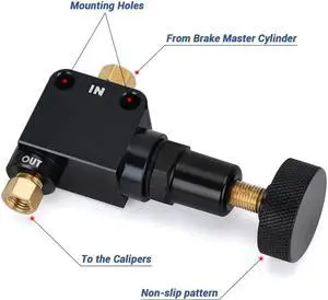FYUU Brake Proportioning Valve Adjustable Pressure Regulator Screw Knob Type 260-8419