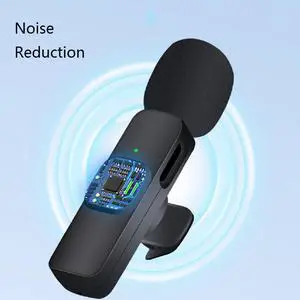 Yassdwbn NEW Black Lavalier Microphone Wireless Audio Video Recording Mini Mic For iPhone