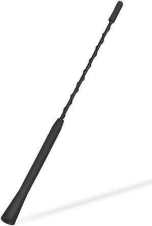 9" Universal AM/FM Radio Aluminum Antenna Black Power Antenna Mast With Bolts