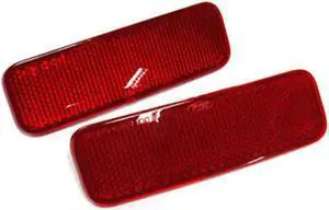 Yassdwbn 2Pcs Rear Bumper Reflector Light Lamp Red Lens For Ford Transit Custom Connect