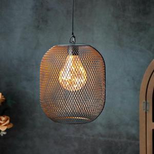 Hanging Lamp Battery Operated Hanging Light Outdoor Indoor Pendant Lamp Metal Mesh Lanterns with 6 Hours Timer