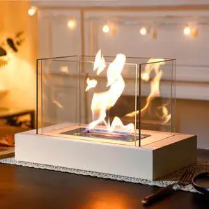 Rectangular Large Tabletop Fire Pit Portable Indoor & Outdoor Table Top Fire Pit