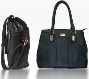 Black Shoulder Bag Handbag   Faux Leather Handbag Evening Bag