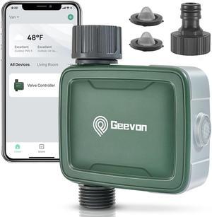 Geevon Sprinkler Lawn Sprinkler Controller Irrigation System Valve Timer Wireless Water Timer Smart Garden Hose Faucet Timer