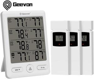 GEEVON Wireless Pool Thermometer Floating Easy Read,Digital Pool  Thermometer Wireless with Indoor Temperature Humidity Monitor, 3 Channels  for