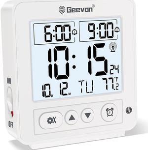 Geevon Indoor Outdoor Thermometer Multifunctional  Wireless Digital Temperature Gauge Weather Station With Backlight Support 3 Channels