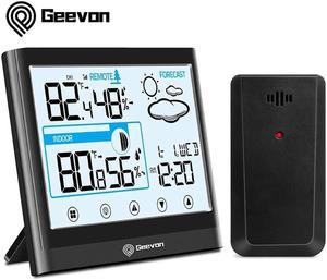 GEEVON 228646 Geevon Indoor Outdoor Thermometer Wireless with 3 Remote  Sensors, Digital Hygrometer Indoor Thermometer, Temperature Humidity Mo