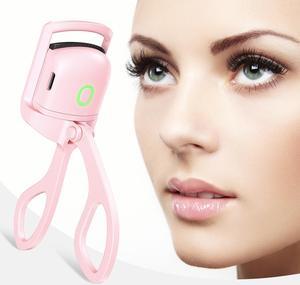 Heated Eyelash Curlers,Eyelash Curlers Heated with USB Rechargeable,Electric Eyelash Curlers Natural Curling Last 1 Day,2 Heating Modes with Sensing Heating Silicone Pad,Pink