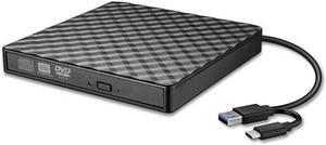 External CD/DVD Drive for Laptop, USB 3.0 CD DVD +/-RW Drive Burner DVD Player, External CD ROM Reader Writer Optical Drive Compatible with Laptop PC Mac MacBook Windows 11/10/8.1/7 Linux