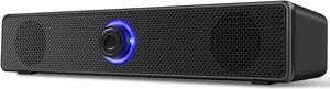 Bailink Computer Speakers, Blue LED SoundBar Speaker, USB Powered PC Speakers Wired Stereo Desktop Speakers for Computer, Desktop, Laptop, PC, Pad, Cellphone [2025 Version]