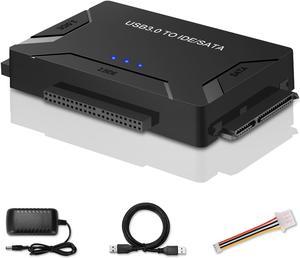 USB 3.0 to SATA/IDE Adapter, Bailink External Hard Drive Reader Ultra Recovery Converter Compatible with 2.5/3.5in HDD/SSD DVD Optical Drive