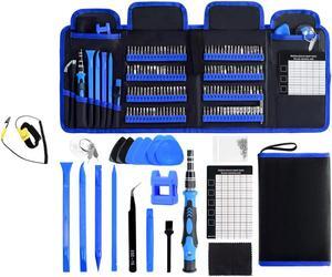 Precision Screwdriver Set,169-in-1 Screwdriver Set with 144 Bits 1/4 Inch Nut Driver and Anti Static Wrist Strap Home Improvement Tool Electronic Repair Kit for Computer, iPhone, Laptop, PC, PS4, Xbox