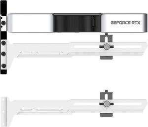 Bailink Graphics Card GPU Brace Support Video Card Sag Holder/Holster Bracket,Adjustable Length and Height Support - White