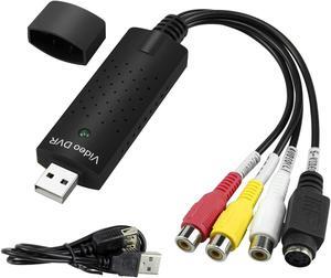 Updated VHS to Digital Converter,RCA to USB Audio Video Converter,USB 2.0 Video Capture Card,Convert VHS to Digital from VHS VCR Mini DV Hi8 DVD for MAC/PC