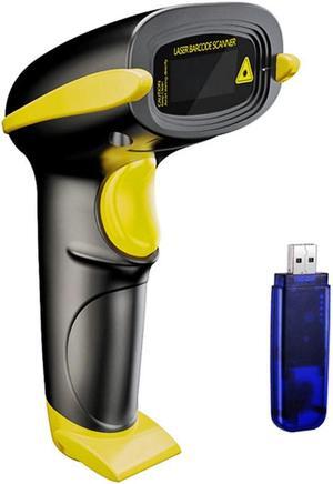 Bailink Wireless Barcode Scanner 437yd Transmission Distance USB Cordless 1D Laser Automatic Barcode Reader Handhold Bar Code Scanner with USB Receiver for Store, Supermarket, Warehouse