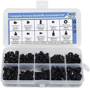 Bailink 400PCS Computer Screws Motherboard Standoffs Assortment Kit for Universal Motherboard, HDD, SSD, Hard Drive,Fan, Power Supply, Graphics, PC Case for DIY & Repair Bailink 400PCS Computer Screws Motherboard Standoffs Assortment Kit for Universal Motherboard, HDD, SSD, Hard Drive,Fan, Power Supply, Graphics, PC Case for DIY & Repair