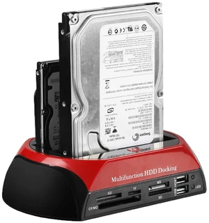 2026 Hard Drive Docking Station For SATA and IDE, USB to 2.5/3.5'' SATA IDE Dual bay External Enclosure, All in 1 Card Reader XD/TF/MS/CF/ SD card, USB Hub function for 2.5" 3.5" IDE SATA I/II/III HDD 2026 Hard Drive Docking Station For SATA and IDE, USB to 2.5/3.5'' SATA IDE Dual bay External Enclosure, All in 1 Card Reader XD/TF/MS/CF/ SD card, USB Hub function for 2.5" 3.5" IDE SATA I/II/III HDD