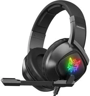 Gaming Headset for Xbox One PS5, 7.1 Stereo Sound RGB LED Computer Headphone with Microphone Noise Cancelling, 3.5mm/USB Over Ear PC Gamers Wired Headset