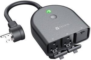 Teckin Outdoor Smart Plug with 3 Individual Sockets Wireless Remote ControlIP44 Waterproof